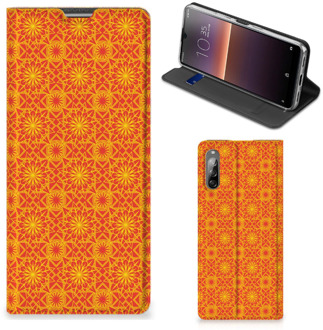 B2Ctelecom Telefoonhoesje Sony Xperia L4 Wallet Case Batik Orange