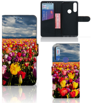 B2Ctelecom Telefoonhoesje Tekst Alcatel 1S 2020 Wallet Case Moederdag Cadeau Tulpen