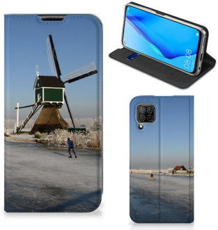 B2Ctelecom Telefoonhoesje Tekst Huawei P40 Lite Smartphone Hoesje Schaatsers