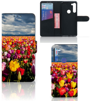 B2Ctelecom Telefoonhoesje Tekst Motorola G8 Power Wallet Case Moederdag Cadeau Tulpen