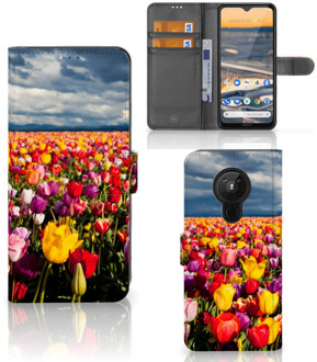 B2Ctelecom Telefoonhoesje Tekst Nokia 5.3 Wallet Case Moederdag Cadeau Tulpen