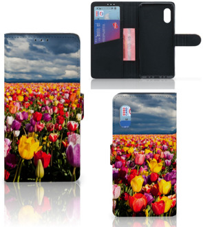 B2Ctelecom Telefoonhoesje Tekst Samsung Xcover Pro Wallet Case Moederdag Cadeau Tulpen