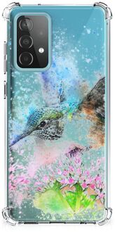 B2Ctelecom Telefoonhoesje Valbescherming Samsung Galaxy A52 4G/5G Telefoonhoesje  met doorzichtige rand Vogel