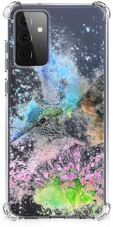 B2Ctelecom Telefoonhoesje Valbescherming Samsung Galaxy A72 4G/5G Telefoonhoesje  met doorzichtige rand Vogel