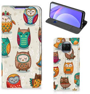 B2Ctelecom Telefoonhoesje Xiaomi Mi 10T Lite Bookcover Vrolijke Uilen