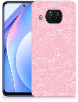 B2Ctelecom Telefoonhoesje Xiaomi Mi 10T Lite Hoesje Witte Bloemen