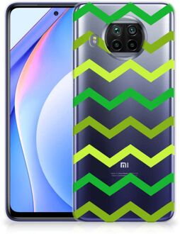 B2Ctelecom Telefoonhoesje Xiaomi Mi 10T Lite TPU Siliconen Hoesje met Foto Zigzag Groen