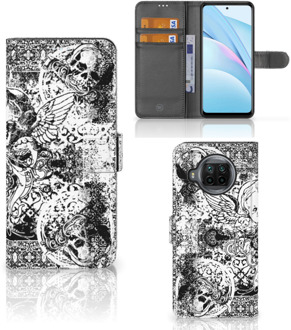 B2Ctelecom Telefoonhoesje Xiaomi Mi 10T Lite Wallet Book Case Skulls Angel