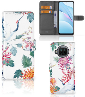 B2Ctelecom Telefoonhoesje Xiaomi Mi 10T Lite Wallet Bookcase Bird Flowers