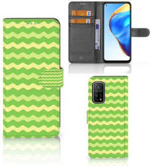 B2Ctelecom Telefoonhoesje Xiaomi Mi 10T Pro | Mi 10T Book Case Waves Green