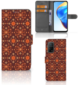 B2Ctelecom Telefoonhoesje Xiaomi Mi 10T Pro | Mi 10T Wallet Book Case Batik Brown