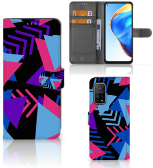 B2Ctelecom Telefoonhoesje Xiaomi Mi 10T Pro | Mi 10T Wallet Book Case Design Funky Triangle