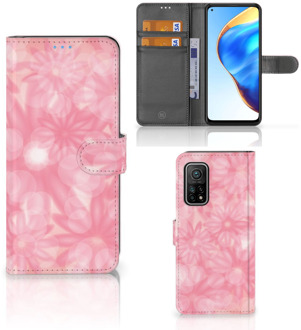 B2Ctelecom Telefoonhoesje Xiaomi Mi 10T Pro | Mi 10T Wallet Book Case Spring Flowers