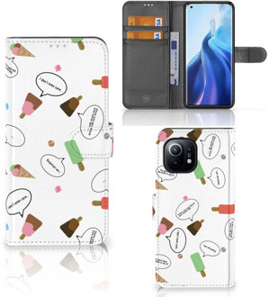 B2Ctelecom Telefoonhoesje Xiaomi Mi 11 Flip Cover IJsjes