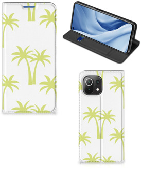 B2Ctelecom Telefoonhoesje Xiaomi Mi 11 Lite Magnet Case Palmtrees