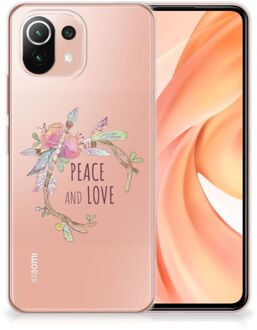 B2Ctelecom Telefoonhoesje Xiaomi Mi 11 Lite TPU Siliconen Hoesje Boho Text