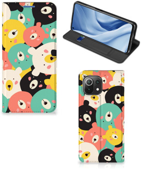 B2Ctelecom Telefoonhoesje Xiaomi Mi 11 Lite Wallet Bookcase Bears