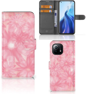 B2Ctelecom Telefoonhoesje Xiaomi Mi 11 Wallet Book Case Spring Flowers