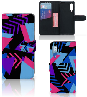 B2Ctelecom Telefoonhoesje Xiaomi Mi 9 Wallet Book Case Design Funky Triangle