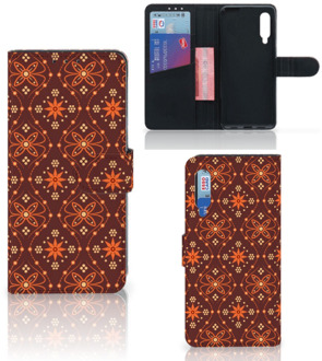 B2Ctelecom Telefoonhoesje Xiaomi Mi 9 Wallet Case Batik Brown