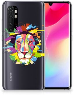 B2Ctelecom Telefoonhoesje Xiaomi Mi Note 10 Lite Back Cover Siliconen Hoesje Super als Cadeautjes voor Jongens Lion Color