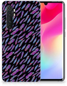 B2Ctelecom Telefoonhoesje Xiaomi Mi Note 10 Lite Backcover Soft Siliconen Hoesje Feathers Color