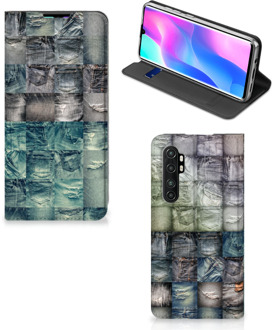 B2Ctelecom Telefoonhoesje Xiaomi Mi Note 10 Lite Bookcover Spijkerbroeken