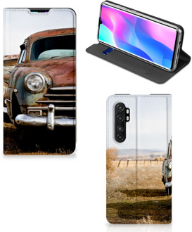 B2Ctelecom Telefoonhoesje Xiaomi Mi Note 10 Lite Bookcover Vintage Auto