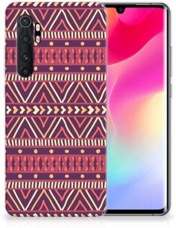 B2Ctelecom Telefoonhoesje Xiaomi Mi Note 10 Lite Leuk TPU Backcase Aztec Purple