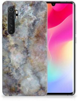 B2Ctelecom Telefoonhoesje Xiaomi Mi Note 10 Lite Leuk TPU Backcase Marmer Grijs