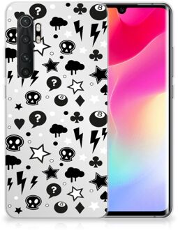 B2Ctelecom Telefoonhoesje Xiaomi Mi Note 10 Lite Silicone Back Cover Silver Punk