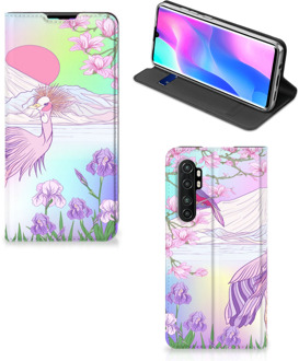 B2Ctelecom Telefoonhoesje Xiaomi Mi Note 10 Lite Wallet Bookcase Vogel