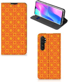 B2Ctelecom Telefoonhoesje Xiaomi Mi Note 10 Lite Wallet Case Batik Orange