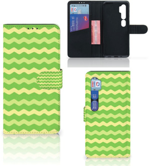 B2Ctelecom Telefoonhoesje Xiaomi Mi Note 10 Pro Book Case Waves Green