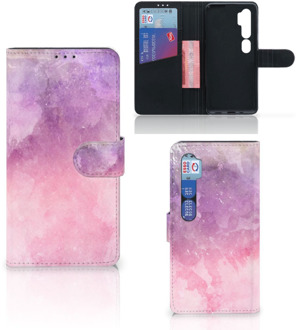 B2Ctelecom Telefoonhoesje Xiaomi Mi Note 10 Pro Flipcase Pink Purple Paint