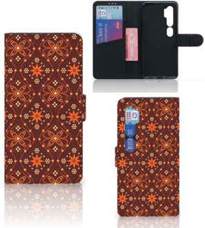 B2Ctelecom Telefoonhoesje Xiaomi Mi Note 10 Pro Wallet Case Batik Brown