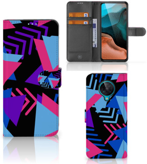 B2Ctelecom Telefoonhoesje Xiaomi Poco F2 Pro Wallet Book Case Design Funky Triangle