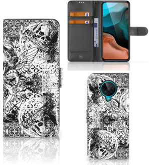 B2Ctelecom Telefoonhoesje Xiaomi Poco F2 Pro Wallet Book Case Skulls Angel