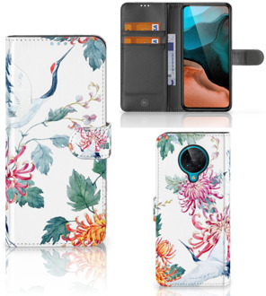 B2Ctelecom Telefoonhoesje Xiaomi Poco F2 Pro Wallet Bookcase Bird Flowers