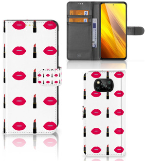 B2Ctelecom Telefoonhoesje Xiaomi Poco X3 Beschermhoes Lipstick Kiss