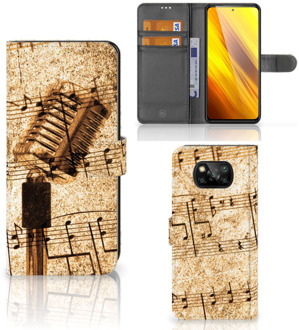 B2Ctelecom Telefoonhoesje Xiaomi Poco X3 Cover Ontwerpen Bladmuziek