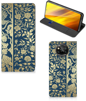 B2Ctelecom Telefoonhoesje Xiaomi Poco X3 Foto hoesje Golden Flowers