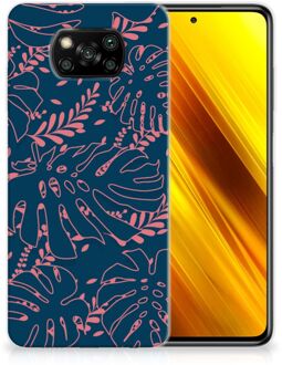 B2Ctelecom Telefoonhoesje Xiaomi Poco X3 Silicone Back Cover Palm Leaves