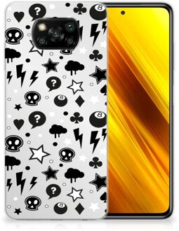 B2Ctelecom Telefoonhoesje Xiaomi Poco X3 Silicone Back Cover Silver Punk