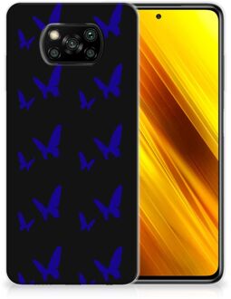 B2Ctelecom Telefoonhoesje Xiaomi Poco X3 TPU Silicone Hoesje Vlinder Patroon