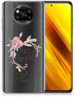 B2Ctelecom Telefoonhoesje Xiaomi Poco X3 TPU Siliconen Hoesje Boho Text