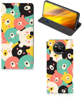 B2Ctelecom Telefoonhoesje Xiaomi Poco X3 Wallet Bookcase Bears