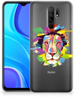 B2Ctelecom Telefoonhoesje Xiaomi Redmi 9 Back Cover Siliconen Hoesje Super als Cadeautjes voor Jongens Lion Color