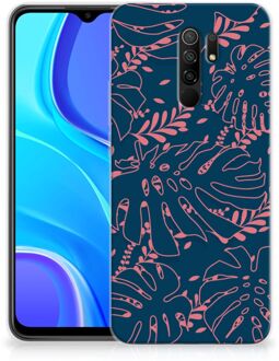 B2Ctelecom Telefoonhoesje Xiaomi Redmi 9 Silicone Back Cover Palm Leaves