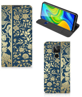 B2Ctelecom Telefoonhoesje Xiaomi Redmi Note 9 Foto hoesje Golden Flowers